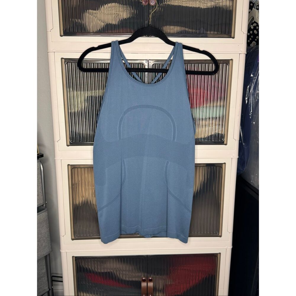 Lululemon Swiftly Tech Strappy Tank, Blue Gray, 8, EUC